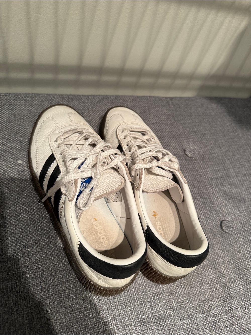 adidas Samba Platform Sneakers - White, Black, Brown - Picture 5 of 6
